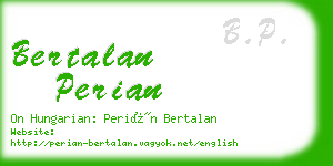 bertalan perian business card